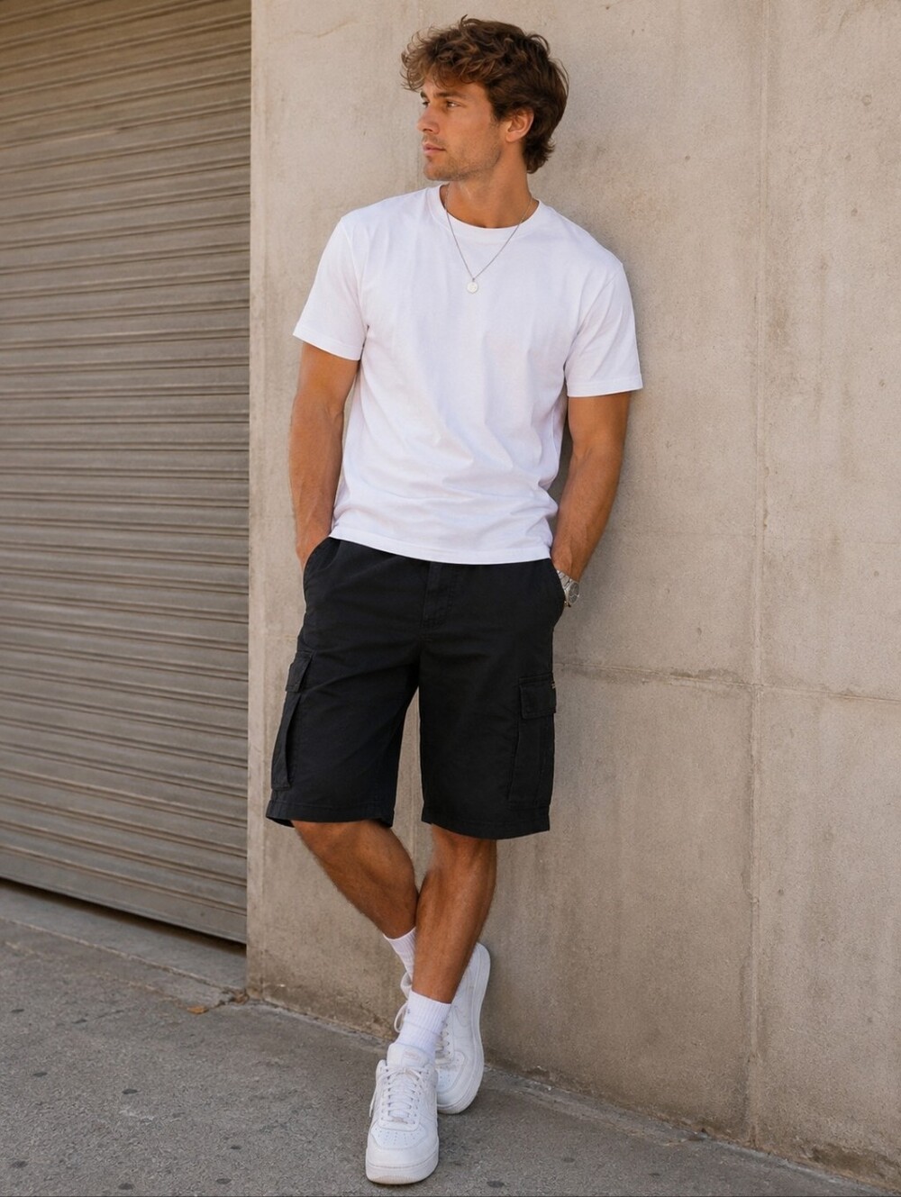 Superdry Men’s Black Cargo Shorts with Utility Pockets